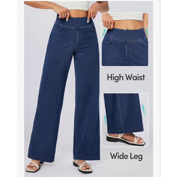 NEW Y2K Bell Bottom Jeans Stretchy Flare Pull on Jeans 28/28” - Picture 5 of 7